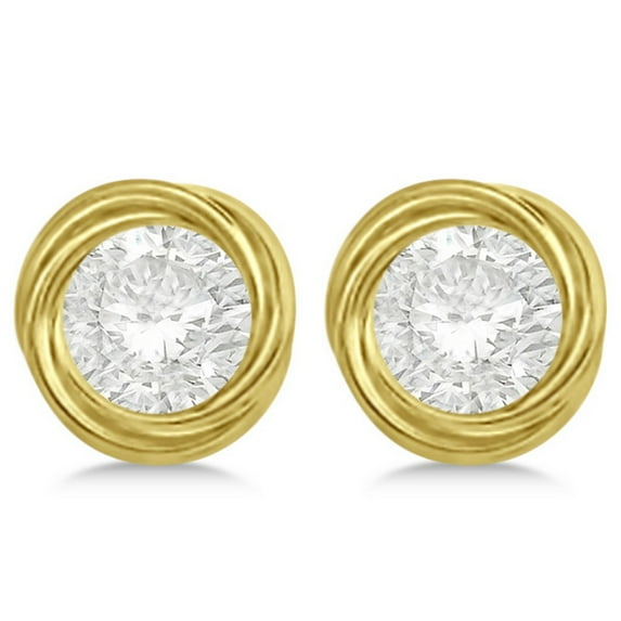Twisted Rope Earring Jackets for Studs up to 10.50mm 14K Yellow Gold