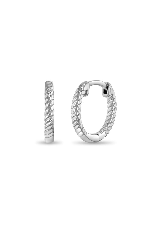 Twisted Rope Kids / Teen Earrings Hoop - Sterling Silver