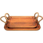 Twisted Rope Set Party Platter Tray Elevate Your Serving & Decor with Style and Durability