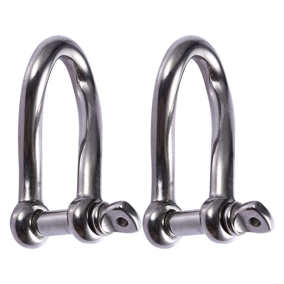 Twisted Shackle Screw Pin 5/32" Screw Pin Shackle Heavy Duty Shackle Stainless Steel Twist Shackle for Sailing