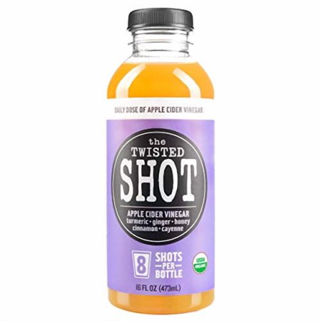 The Twisted Shot | Organic Apple Cider Vinegar Shots with Turmeric, Ginger, Cinnamon, Honey & Cayenne | Immunity Boost | Wellness | Digestive Aid | Improve Metabolism | Detox | 16oz Bottle