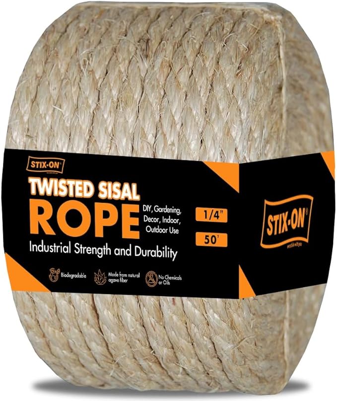 Cat Natural Sisal Rope for Scratching Post Tree Replacement, Hemp Rope