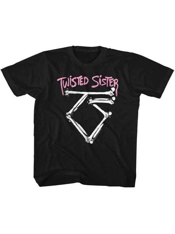 Twisted Sister Bone Logo Black Toddler T-Shirt