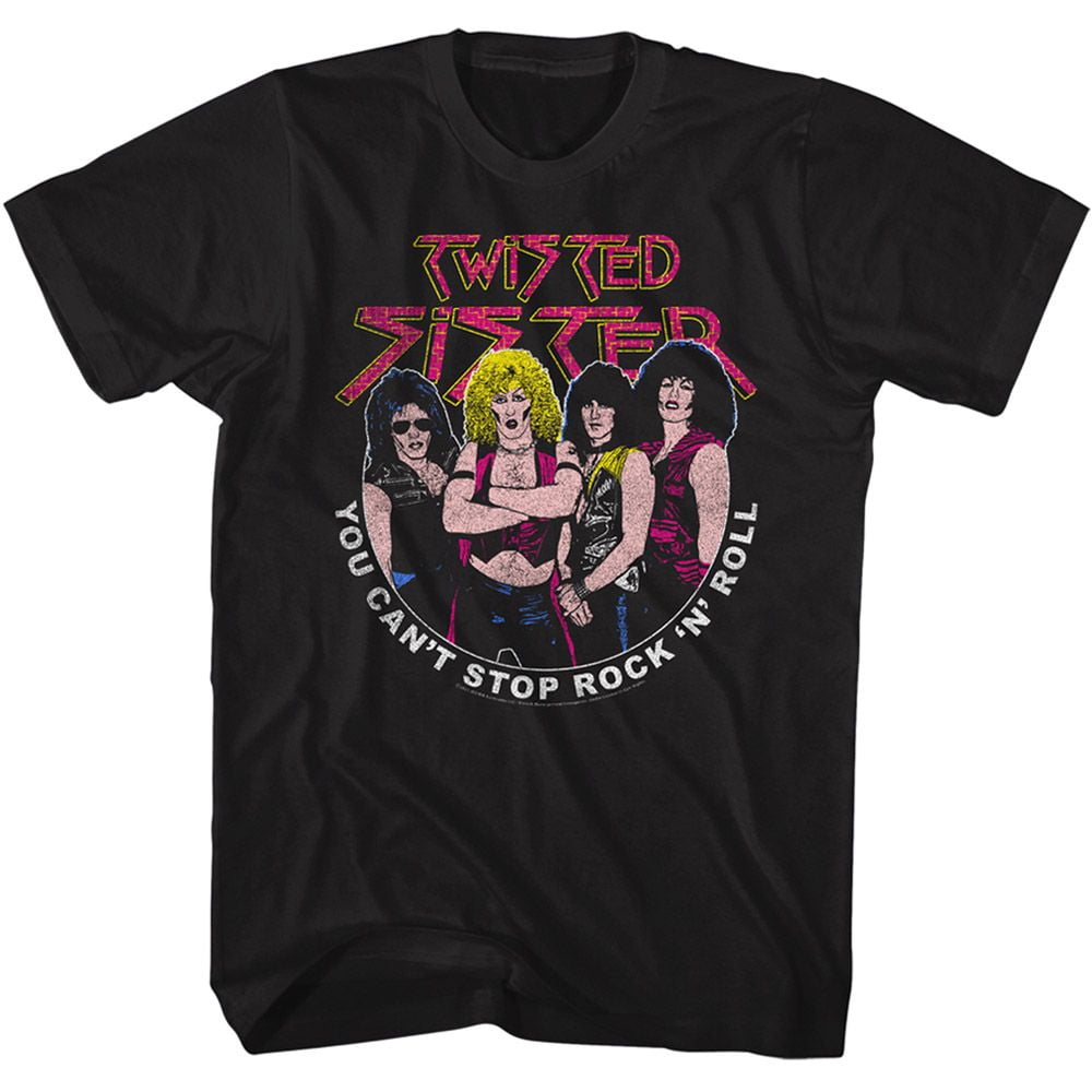 Twisted Sister Can't Stop Rock Black Adult T-Shirt - Walmart.com