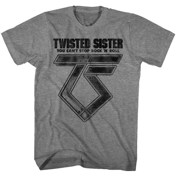 Twisted Sister Can't Stop Rock'N'Roll Graphite Heather Adult T-Shirt