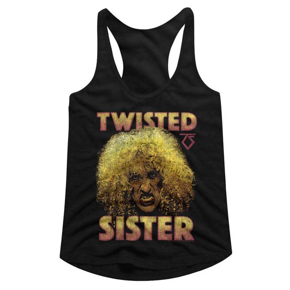 Twisted Sister Dee Black Junior Women's Racerback Tank Top
