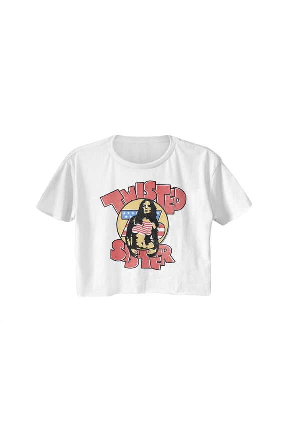 Twisted Sister Twisted '76 White Women's Festival Cali Crop T-Shirt ()