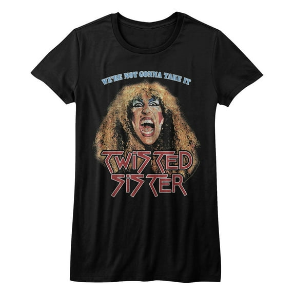 Twisted Sister Not Gonna Take It Black Junior Women's T-Shirt