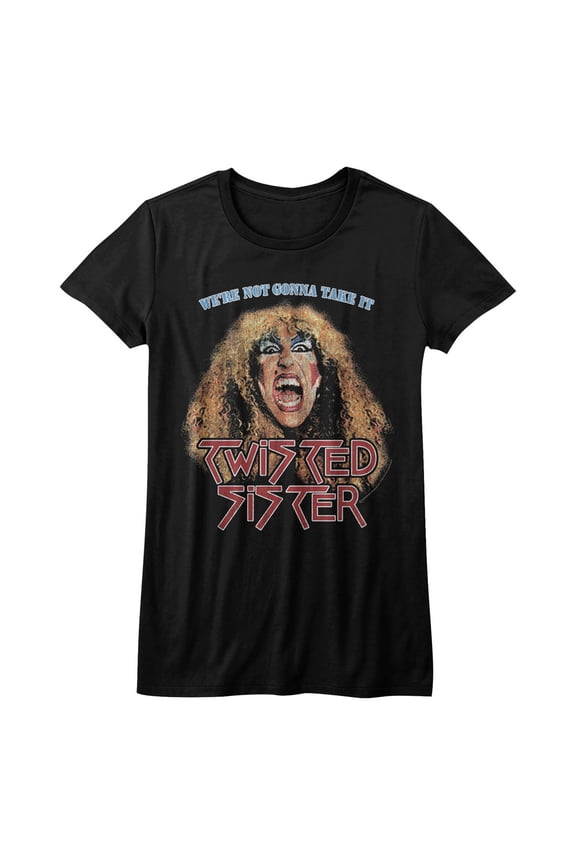 Twisted Sister Not Gonna Take It Black Junior Women's T-Shirt