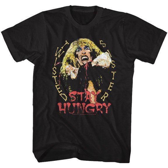 Twisted Sister Stay Hungry Black Adult T-Shirt 6Xl