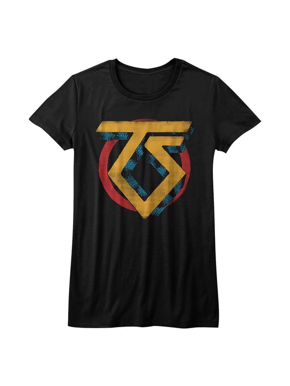 Twisted Sister Vintage TS Logo Black Junior Women's T-Shirt