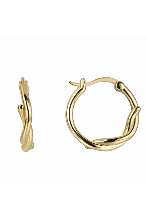 Twisted Small Hoop Earrings, Braided Celtic Love Knot Huggie Round Hoops, Fashion Jewelry For Women