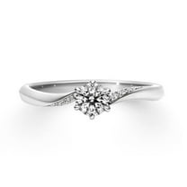 Twisted Solitaire With Accent Promise Diamond Ring 1.7 Ct Diamond 14K White Gold Over