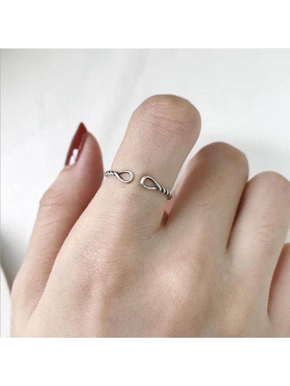 Twisted String Ring Silver Band Jewelry Minimalist Elegant Accessory For Everyday Wear Versatile Ring Everyday