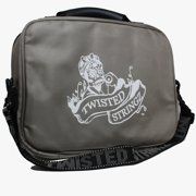 Twisted Stringz Deluxe Yo-Yo Bag - YoYo Carry Case - Holds 12 Yo-Yos- Triple Stitch Shoulder Strap, Double Graphics Gray