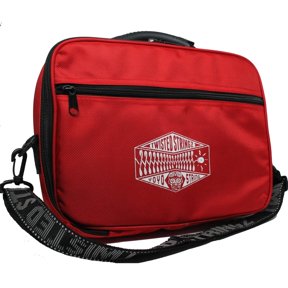 Twisted Stringz Deluxe Yo-Yo Bag - YoYo Carry Case - Holds 12 Yo-Yos- Triple Stitch Shoulder Strap, Double Graphics (Red)