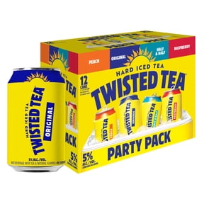 Twisted Tea Hard Iced Tea Variety Party pack, 12 pack, 12 fl oz Aluminum Cans, 5% ABV