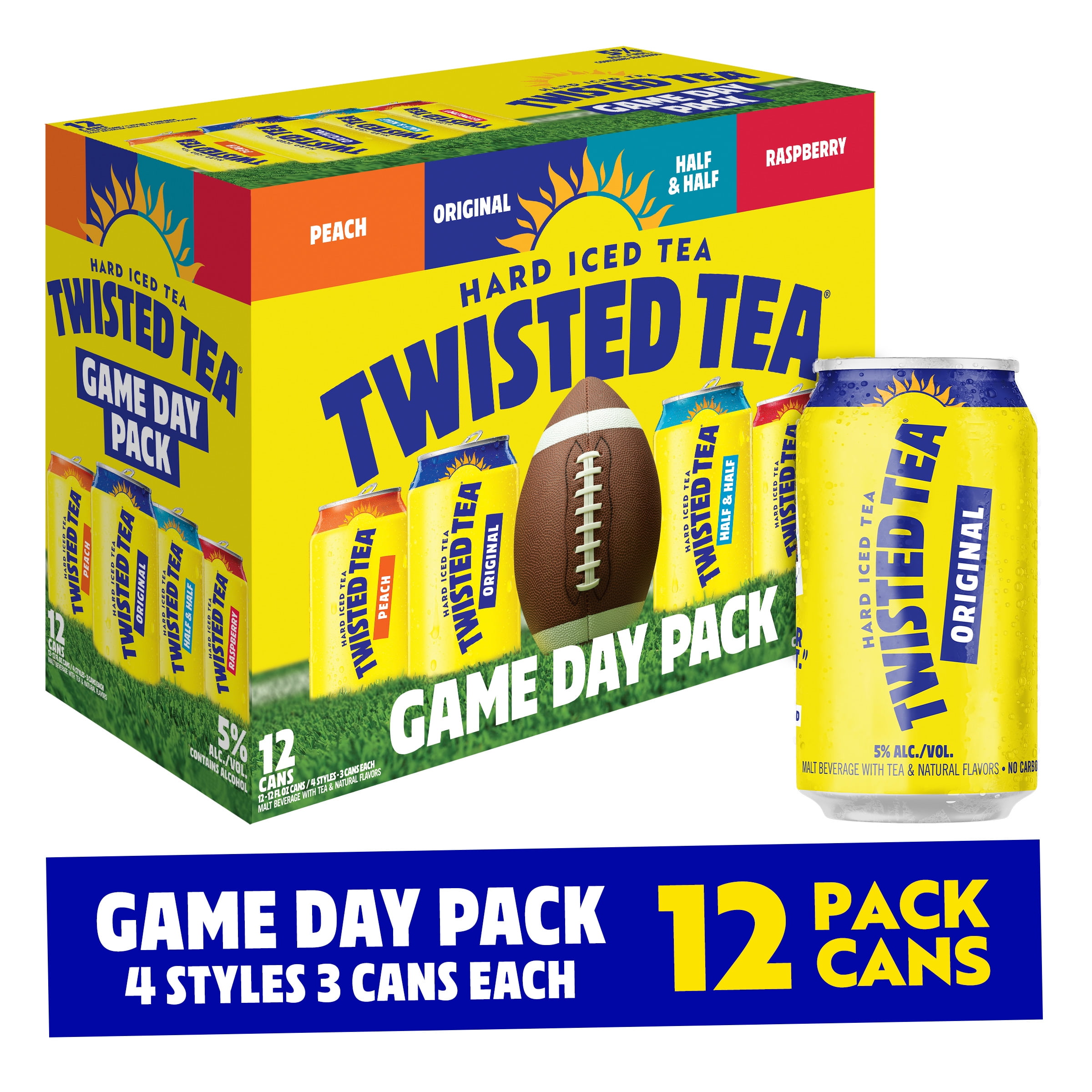 Twisted Tea Rocket Pop 12 Pack Twisted Tea Hard Iced Tea Variety Party Pack, 12 Pack, 12 fl oz Cans, 5