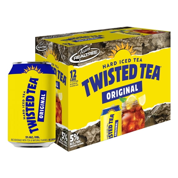 Twisted Tea Original Hard Iced Tea, 12 pack, 12 fl oz Aluminum Cans, 5% ABV