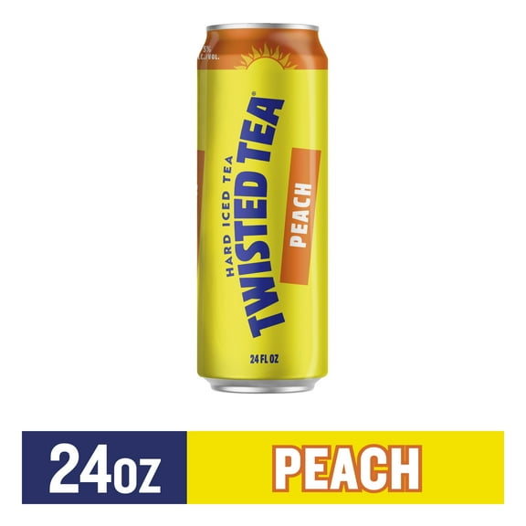 Twisted Tea Peach Hard Iced Tea, 24 fl oz Aluminum Can, 5% ABV