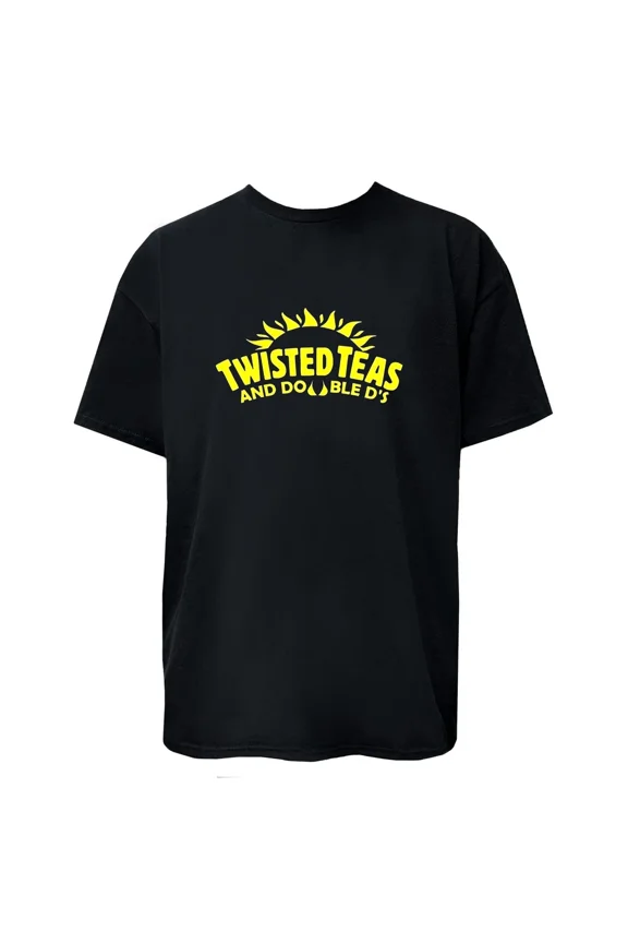 Twisted Teas And Double D Graphic Design Funny Drink Humor Apparel Unisex T-Shirt, up to Size 5XL