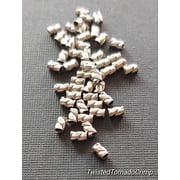 Twisted Tornado Crimp  Bead 99.9% Silver Moonlight Antique Silver ULTRAPLATE  .024 3mm Pk 50. Made in USA.