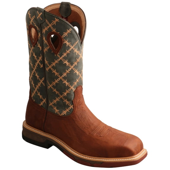 Twisted X Men's Cellstretch Western Work Boot Composite Toe Brown 7.5 D(M) US