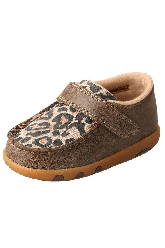 Boots Boys Infant Driving Mocs - Bomber/Leopard 4 Brown