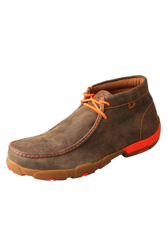 Boots MDMST04 (DS)Men`s Work Steel Toe Chukka Driving Moc Bomber/Orange 13 M