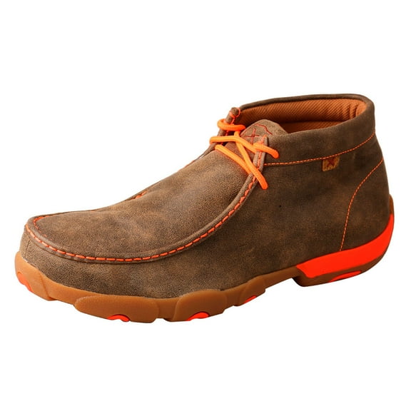 Twisted X Boots MDMST04 (DS)Men`s Work Steel Toe Chukka Driving Moc Bomber/Orange 14 W