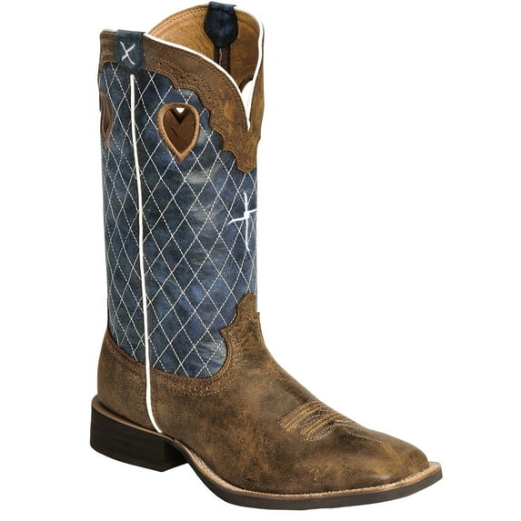 Twisted X Boots MRS0027 Men's Twisted X Ruff Stock Bomber-14in Blue Top Bomber/Blue 9.5 B