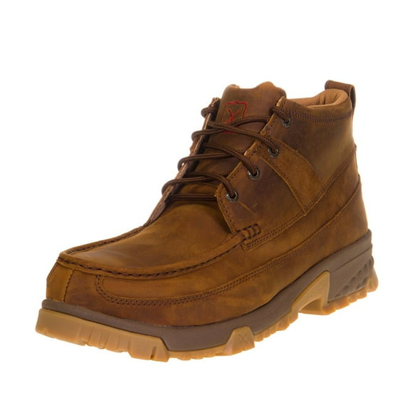 Twisted X Boots MXCC004 Men`s Twisted x 4` Oiled Saddle Comp Toe Cellstretch Lace up Work Boot Oiledsaddle 7 M