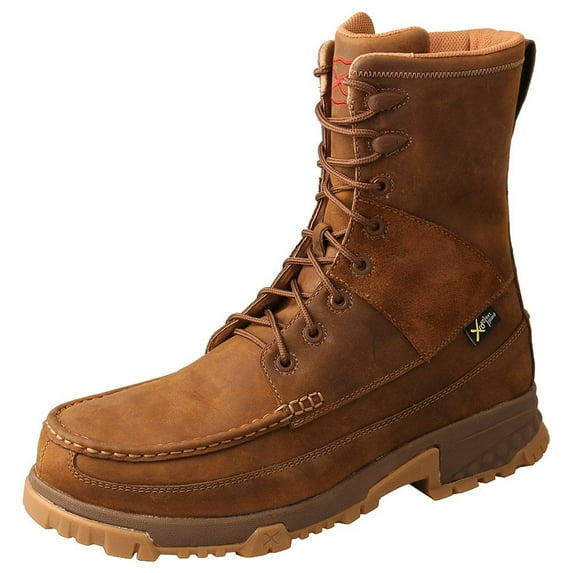 Twisted X Boots MXCCM01 (DS)Men`s Twisted X Cellstretch 8` Lace Up Work Boot Saddle 10 W