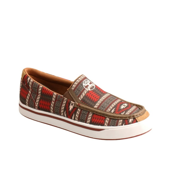 Twisted X Boots Men`s Twisted X Hooey Red Aztec Slip On Loper Casual Shoe Red 11.5