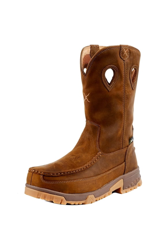Boots Mens Twisted x Nano Toe Pull On Work Boot 9.5 W Distressed Saddle