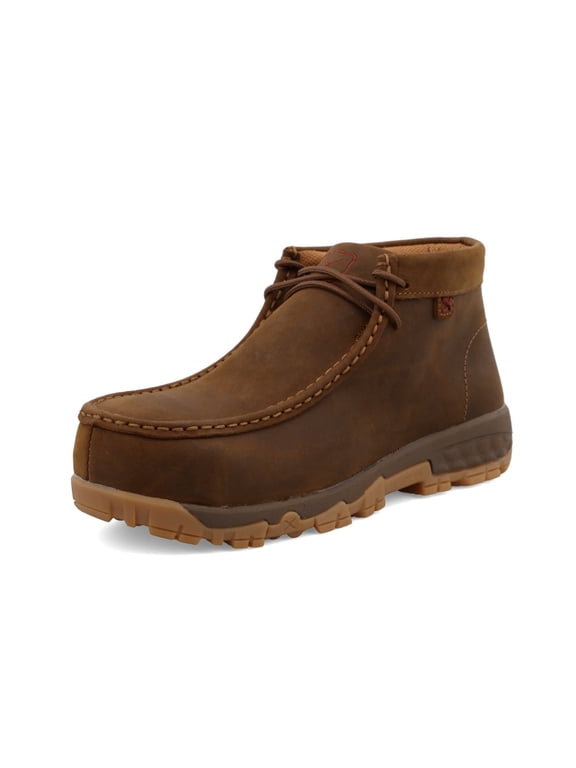 Boots Womens Ladies Twisted X Cellstretch Distressed Comp Toe Driving Moc 8 M Saddle