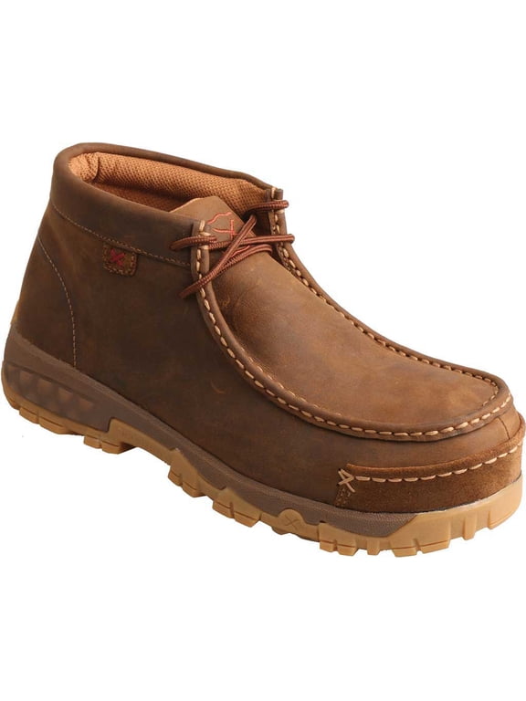 Boots Womens Ladies Twisted X Cellstretch Distressed Comp Toe Driving Moc 9 M Saddle