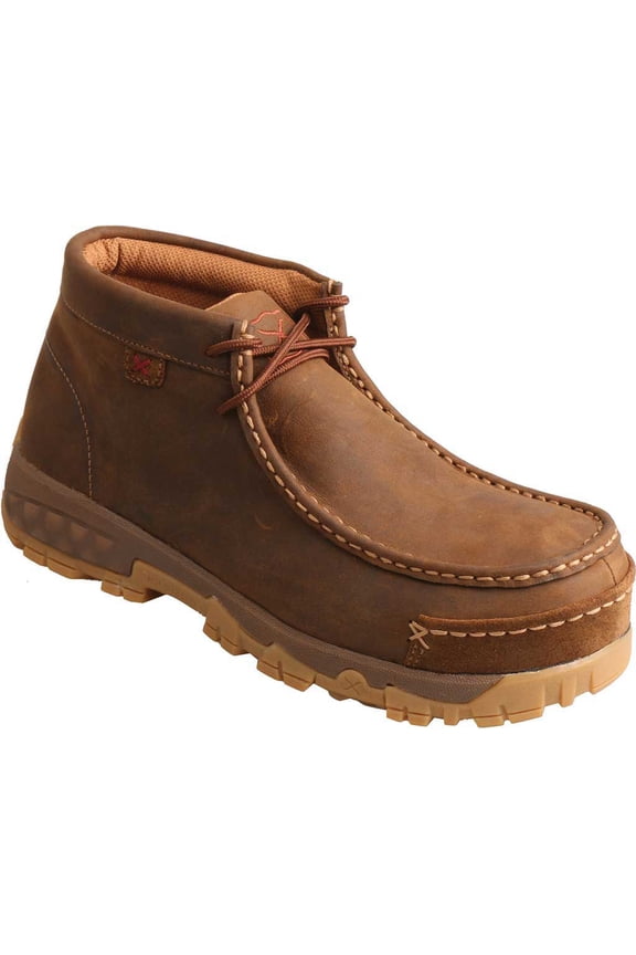 Boots Womens Ladies Twisted X Cellstretch Distressed Comp Toe Driving Moc 9 M Saddle