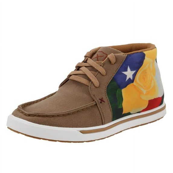 Twisted X Boots Womens WCA0060 Women`s Twisted X Almond Rose Kicks Casuals 6 Yellow