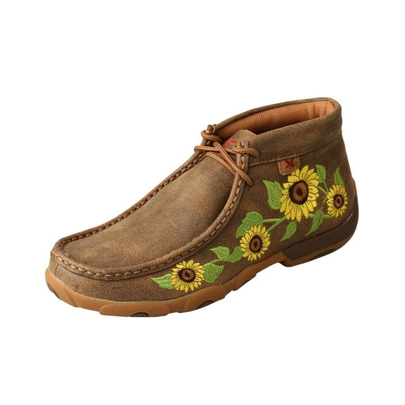 Twisted X Boots Womens WDM0128 Sunflower Driving Moc 8 Bomber/Multi