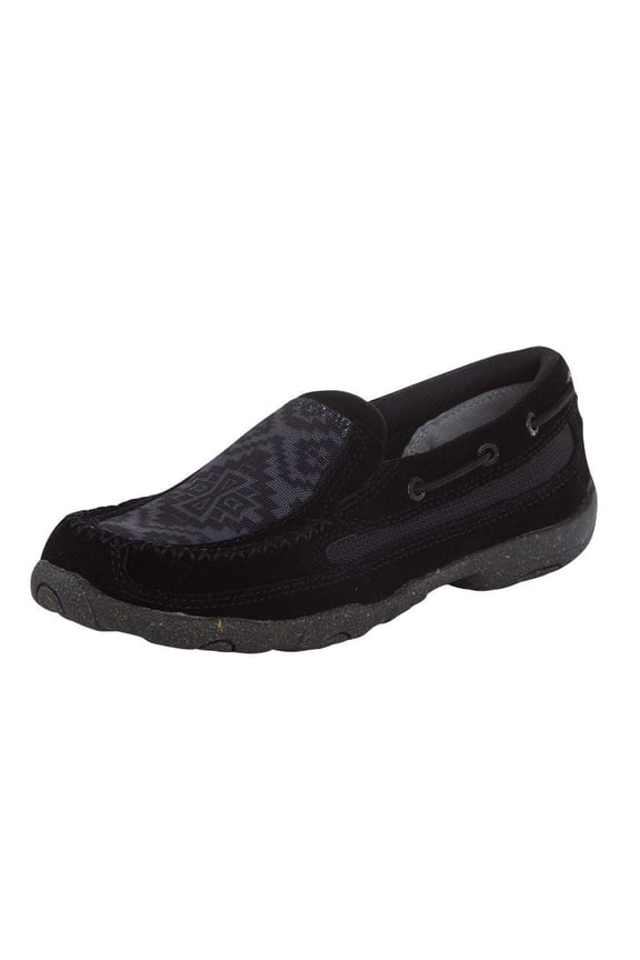 Boots Womens WDMS025 Twisted X Aztec Driving Moc 7.5 M Black