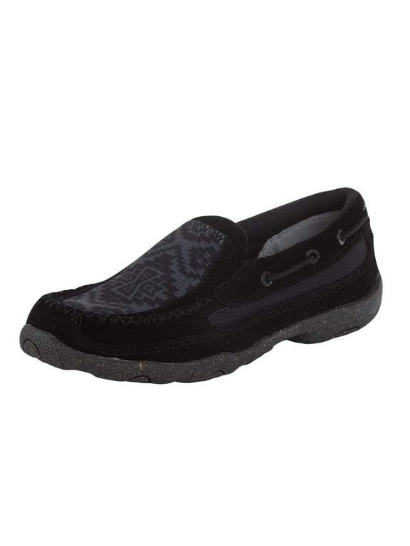 Boots Womens WDMS025 Twisted X Aztec Driving Moc 9 M Black