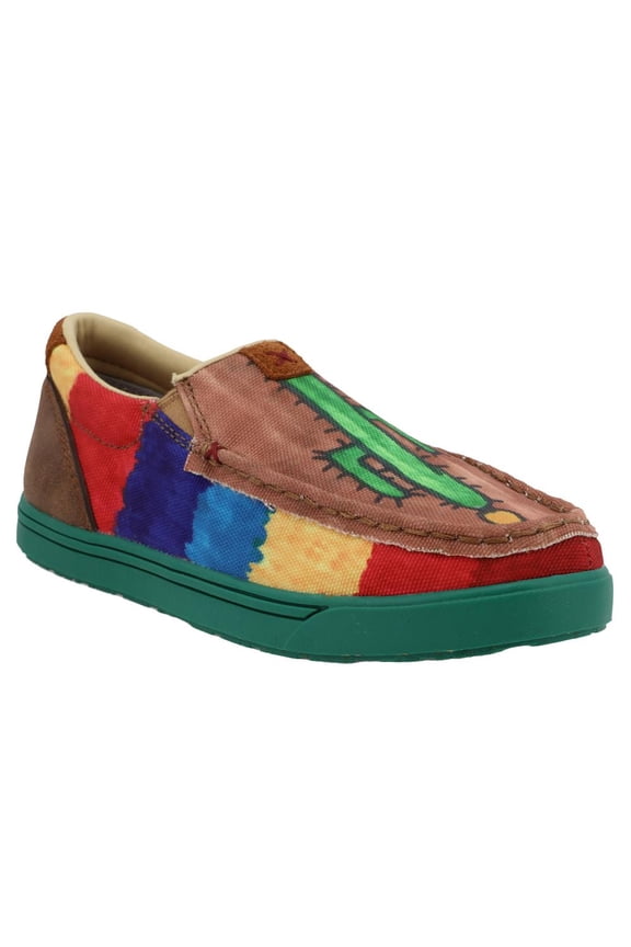 Boys Cook Childrens Brown and Color Cactus SlipOn Kicks 2.5 M Multi