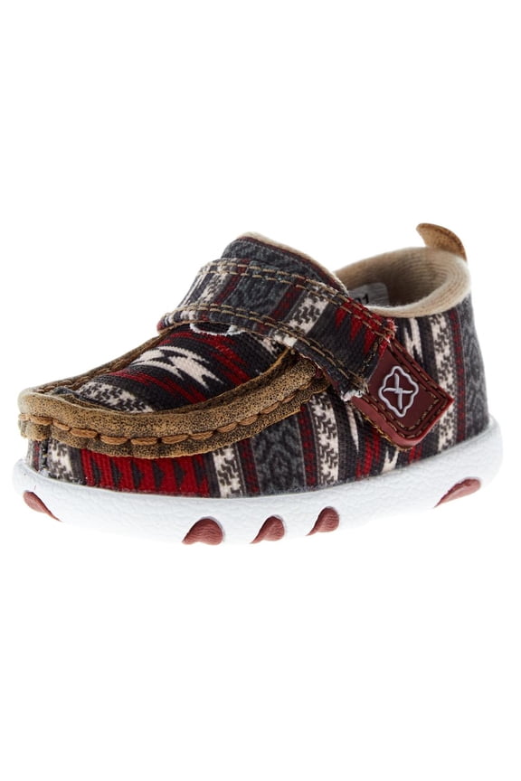 Boys Hooey Driving Moc - 7 Red Aztec