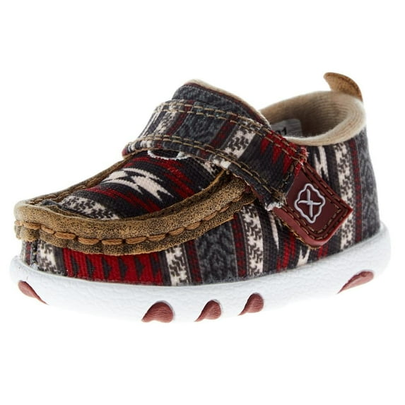 Twisted X Boys Hooey Driving Moc - Red Aztec 5 Redaztec