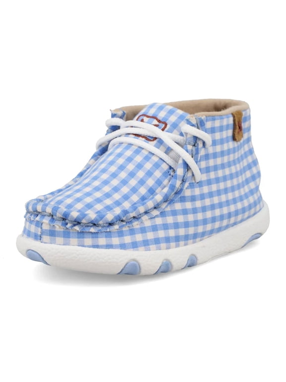 Infant's Chukka Driving Moc Chukkas Casual Shoes, Color: Blue/White, Size: 2 (ICA0051-M-02)