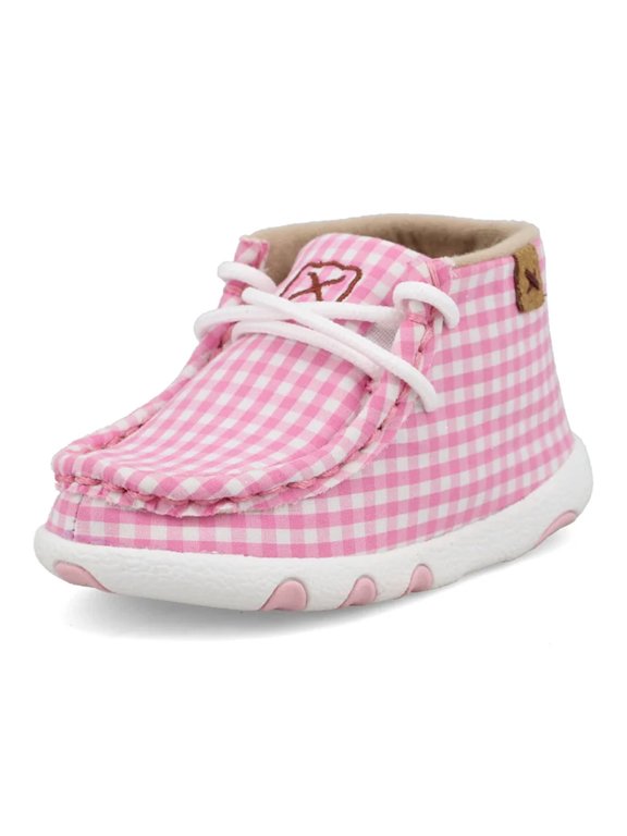 Infant's Chukka Driving Moc Chukkas Casual Shoes, Color: Pink/White, Size: 2 (ICA0050-M-02)