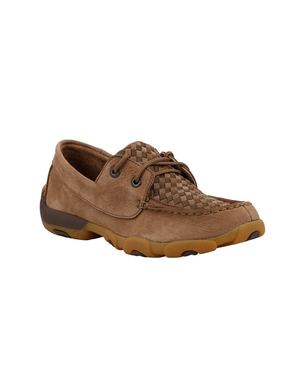 Boys Kids Camel and Desert Palm Boat Shoe Driving Moc 2 M Camel Brown