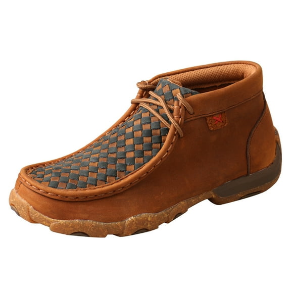 TWISTED X Kid's Oiled Saddle/Midnight Chukka Driving Moc, Size: 11.5, Width: M