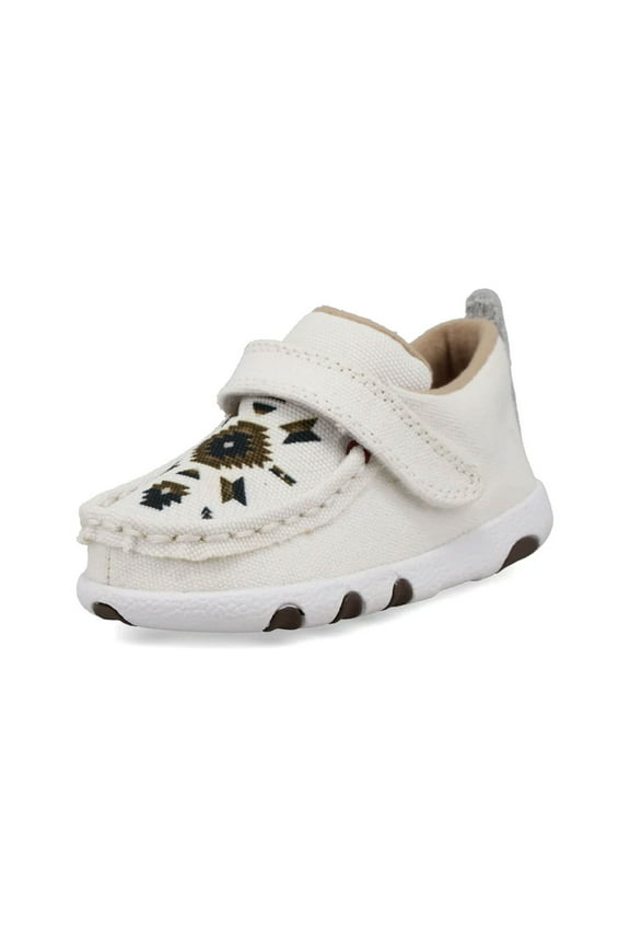 Infant's Driving Moc, Color: White Multi, Size: 3, Width: M (ICA0041-M-03)